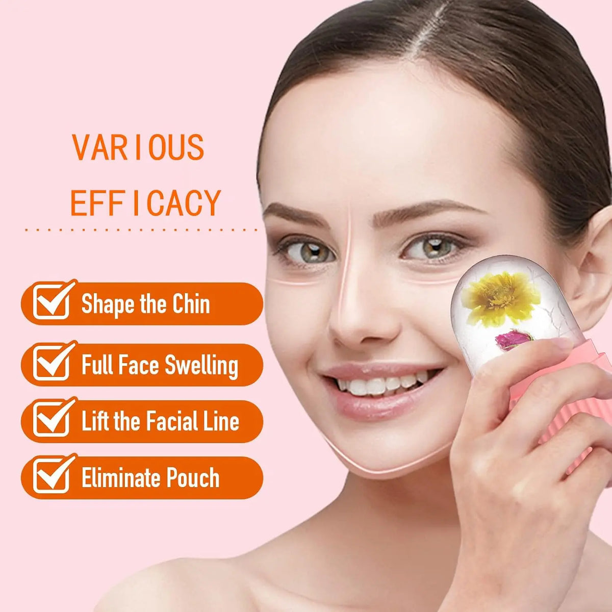 BeautyCareAvenue Ice Face Roller, Reusable Silicone Facial Ice Roller for Face, Eyes and Neck, Cooling Skin Care Massage Tool BeautyCareAvenue