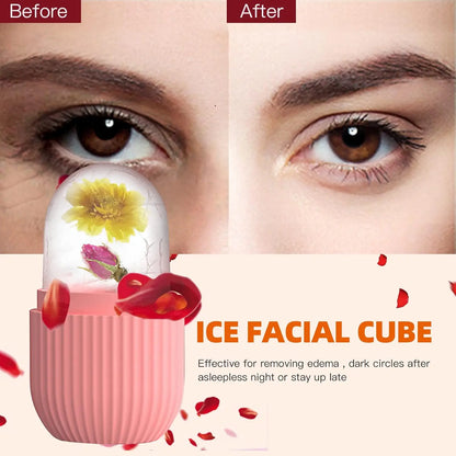 BeautyCareAvenue Ice Face Roller, Reusable Silicone Facial Ice Roller for Face, Eyes and Neck, Cooling Skin Care Massage Tool BeautyCareAvenue