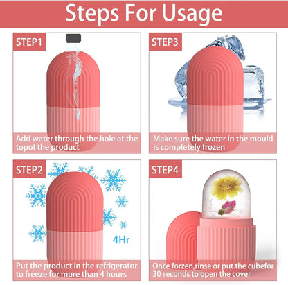 BeautyCareAvenue Ice Face Roller, Reusable Silicone Facial Ice Roller for Face, Eyes and Neck, Cooling Skin Care Massage Tool BeautyCareAvenue